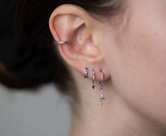 Everyday Rainbow Silver Earring Set